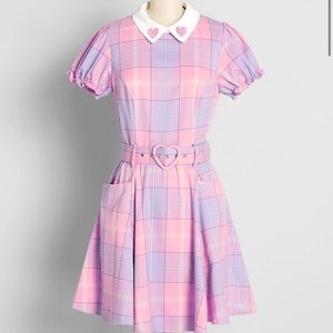 Pink/Purple Plaid Dress